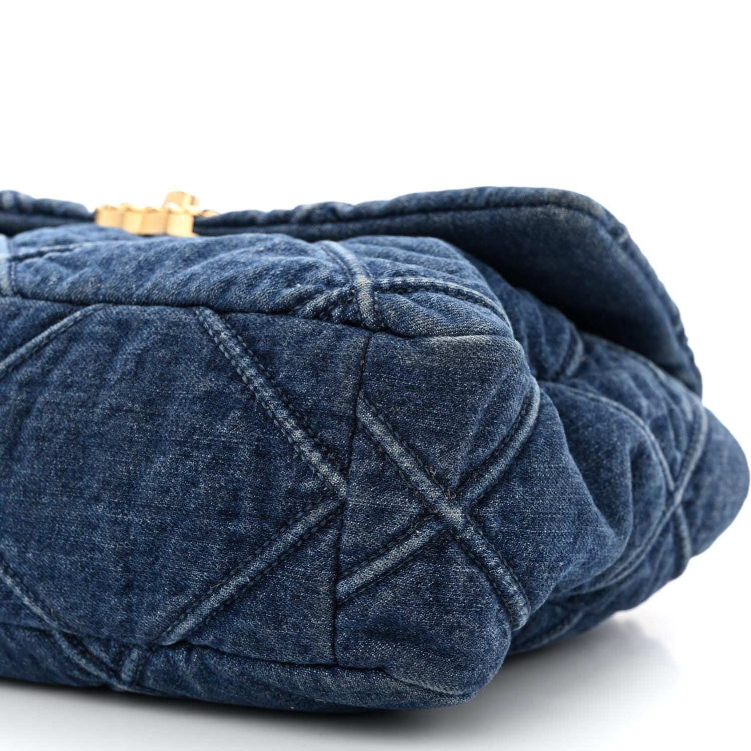 Chanel Denim Quilted Large Chanel 19 Flap Blue 11 of 11