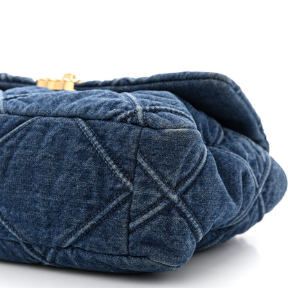 Chanel Denim Quilted Large Chanel 19 Flap Blue 11 of 11