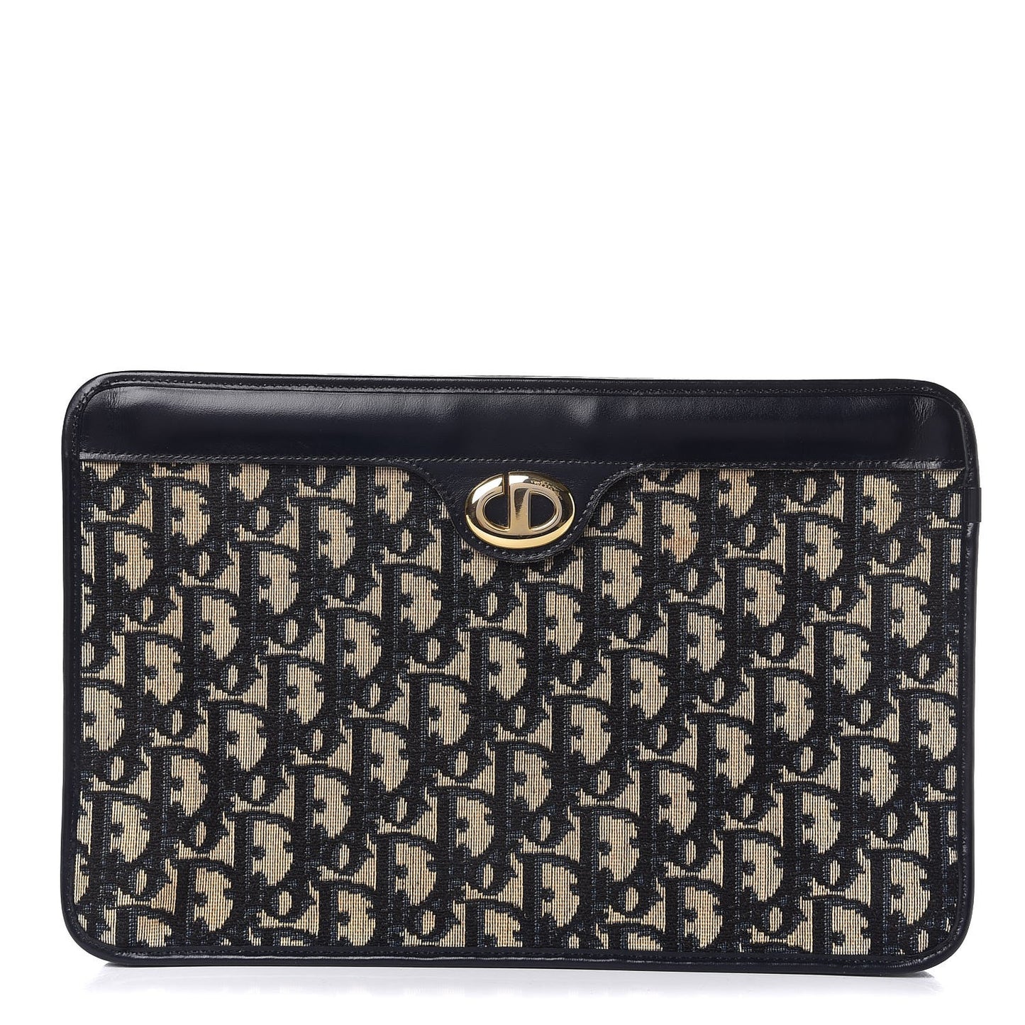 Monogram Clutch Navy Blue