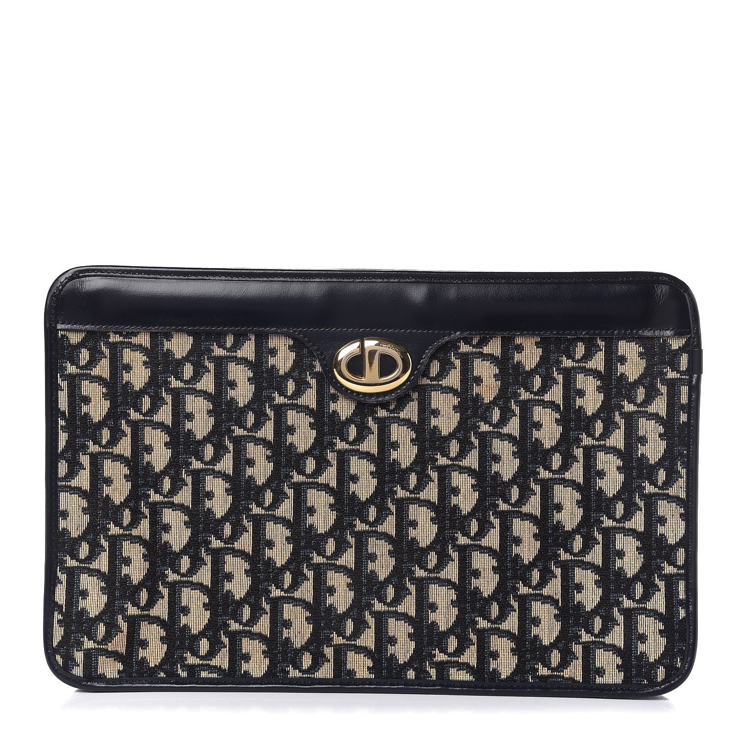 Christian Dior Monogram Clutch Navy Blue 1 of 7