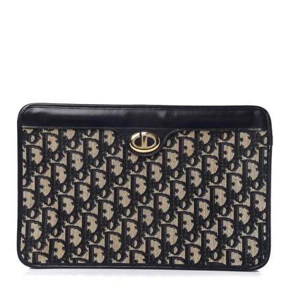 Christian Dior Monogram Clutch Navy Blue 1 of 7