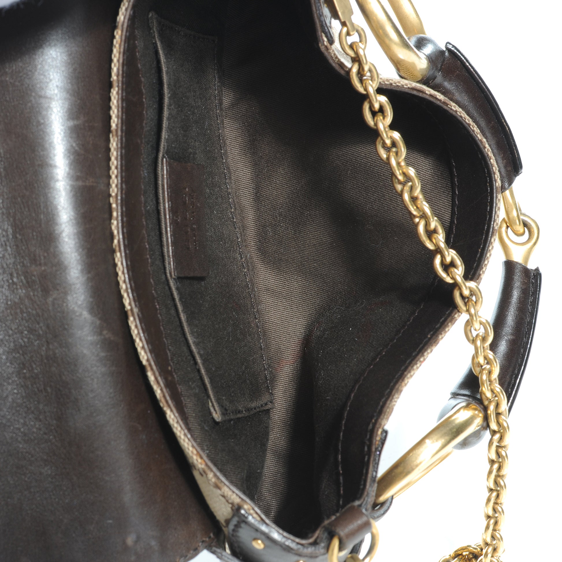 Gucci Monogram Horsebit Clutch Ebony 8 of 8