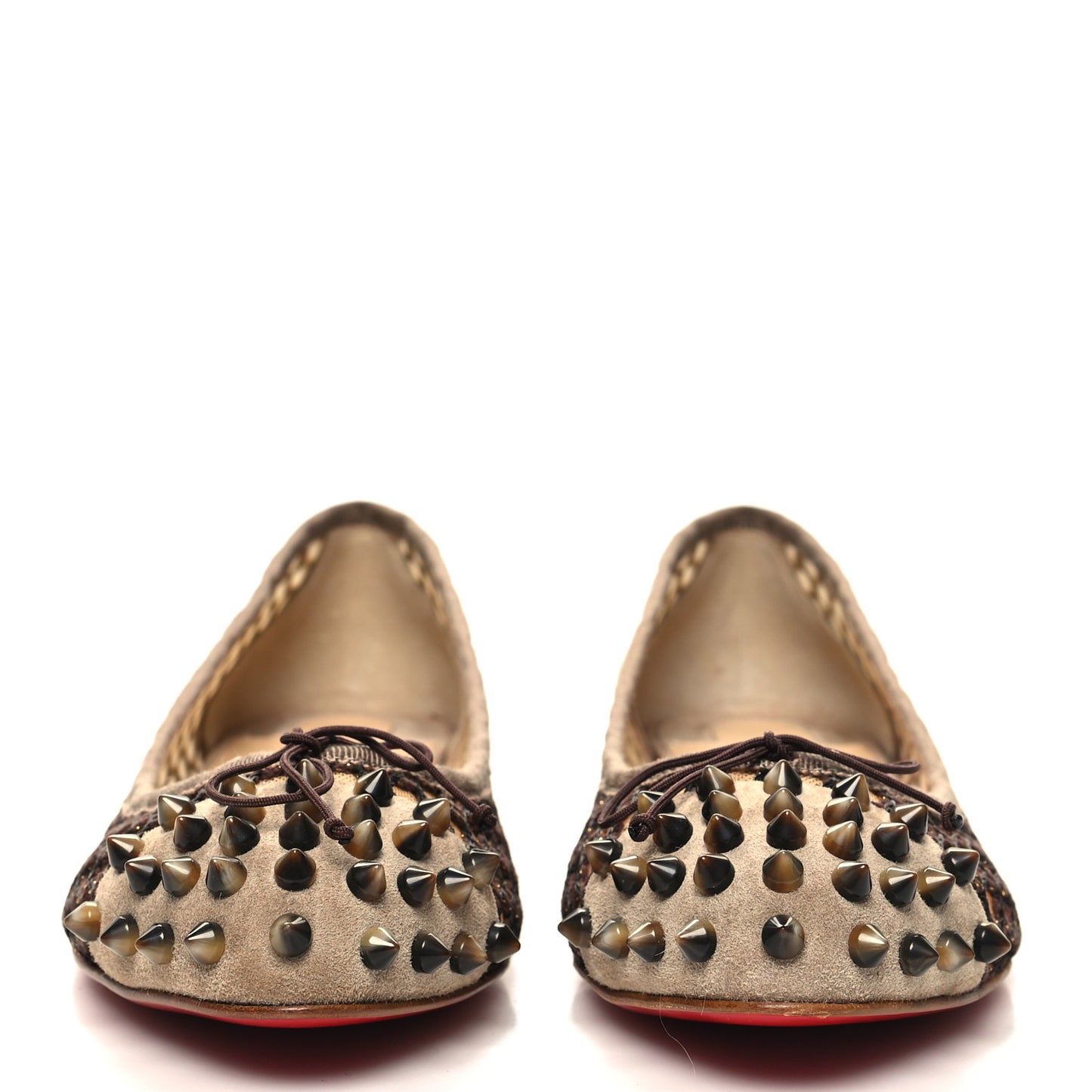 Patent Lace Mix Spikes Flats 37 Corde