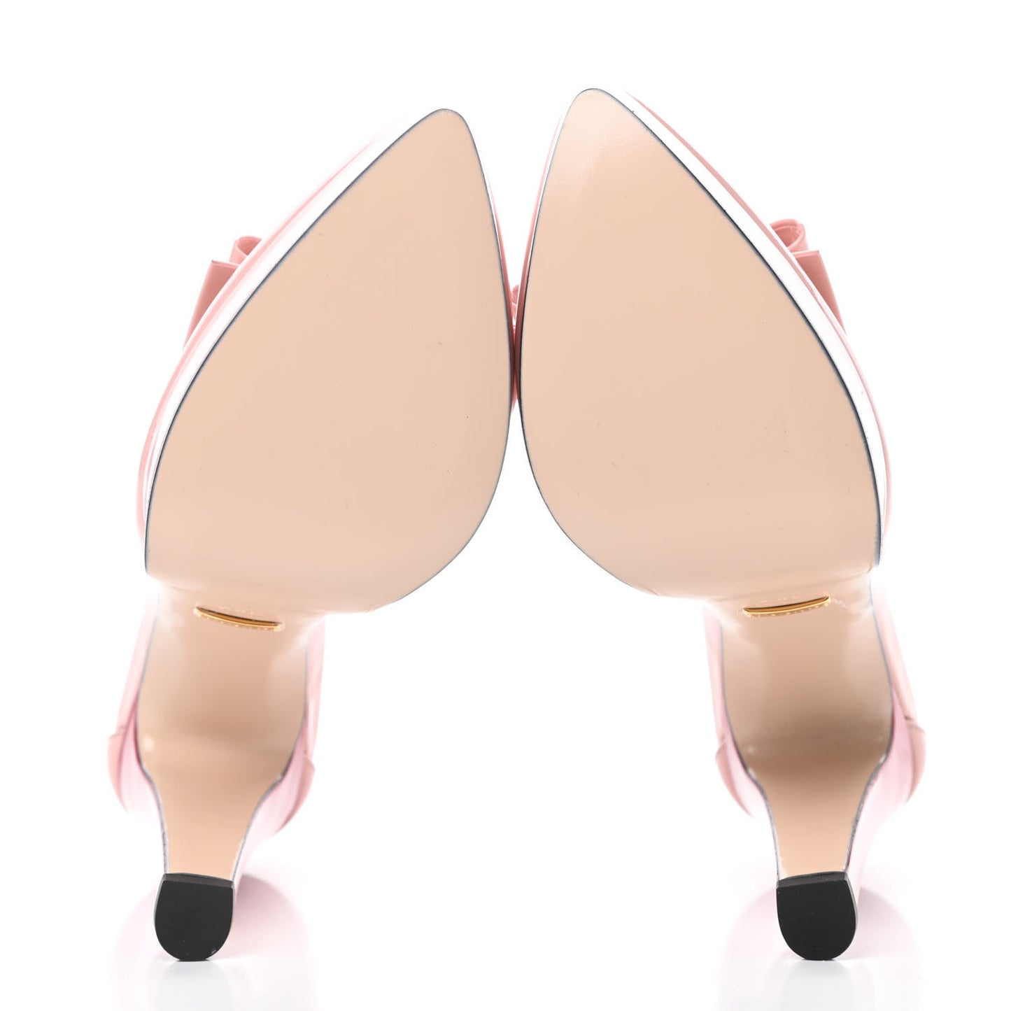 Patent Crystal GG Bow Sadie Spike Ankle Strap d'Orsay Platform High Heel Pumps 38.5 Perfect Pink