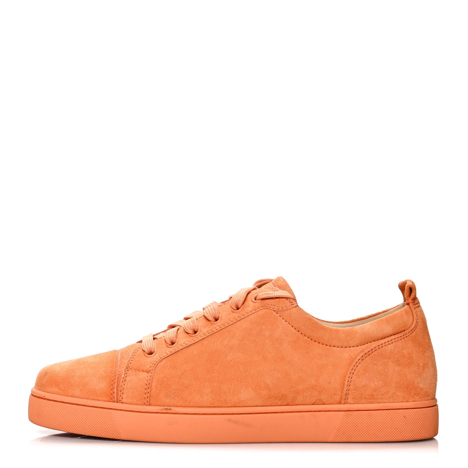 Christian Louboutin Veau Velours Mens Louis Junior Flat Sneakers 44 Melon 1 of 12