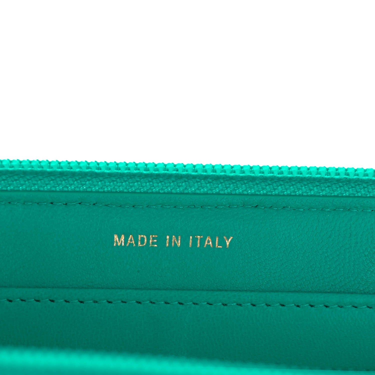 Chanel Lambskin Quilted Boy Zip Wallet Green 7 of 8