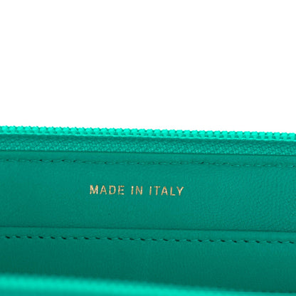 Chanel Lambskin Quilted Boy Zip Wallet Green 7 of 8