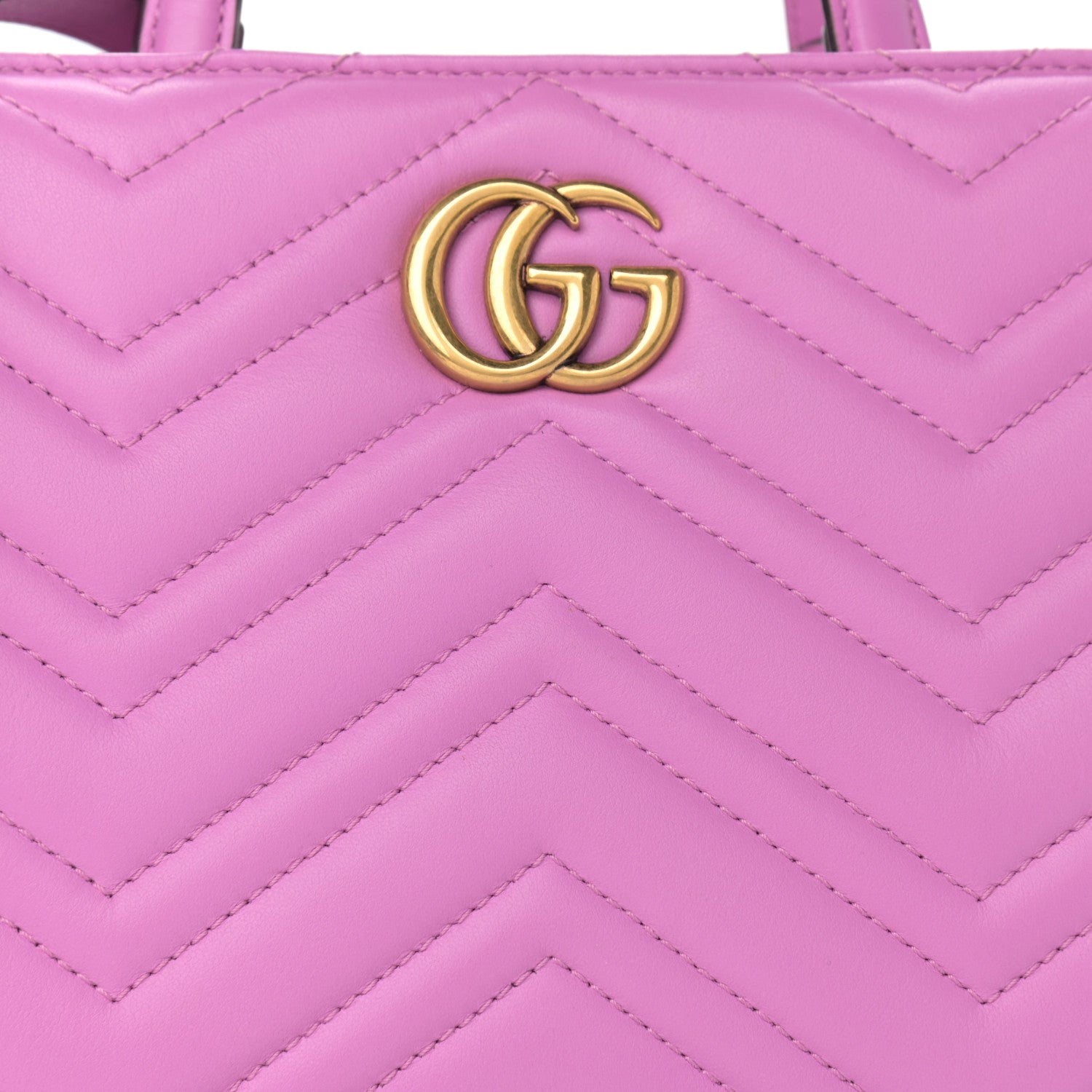 Gucci Calfskin Matelasse Small GG Marmont Tote Candy Mousse 8 of 11