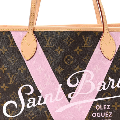 Louis Vuitton Monogram Saint Barth V Neverfull MM Rose Ballerine 9 of 11