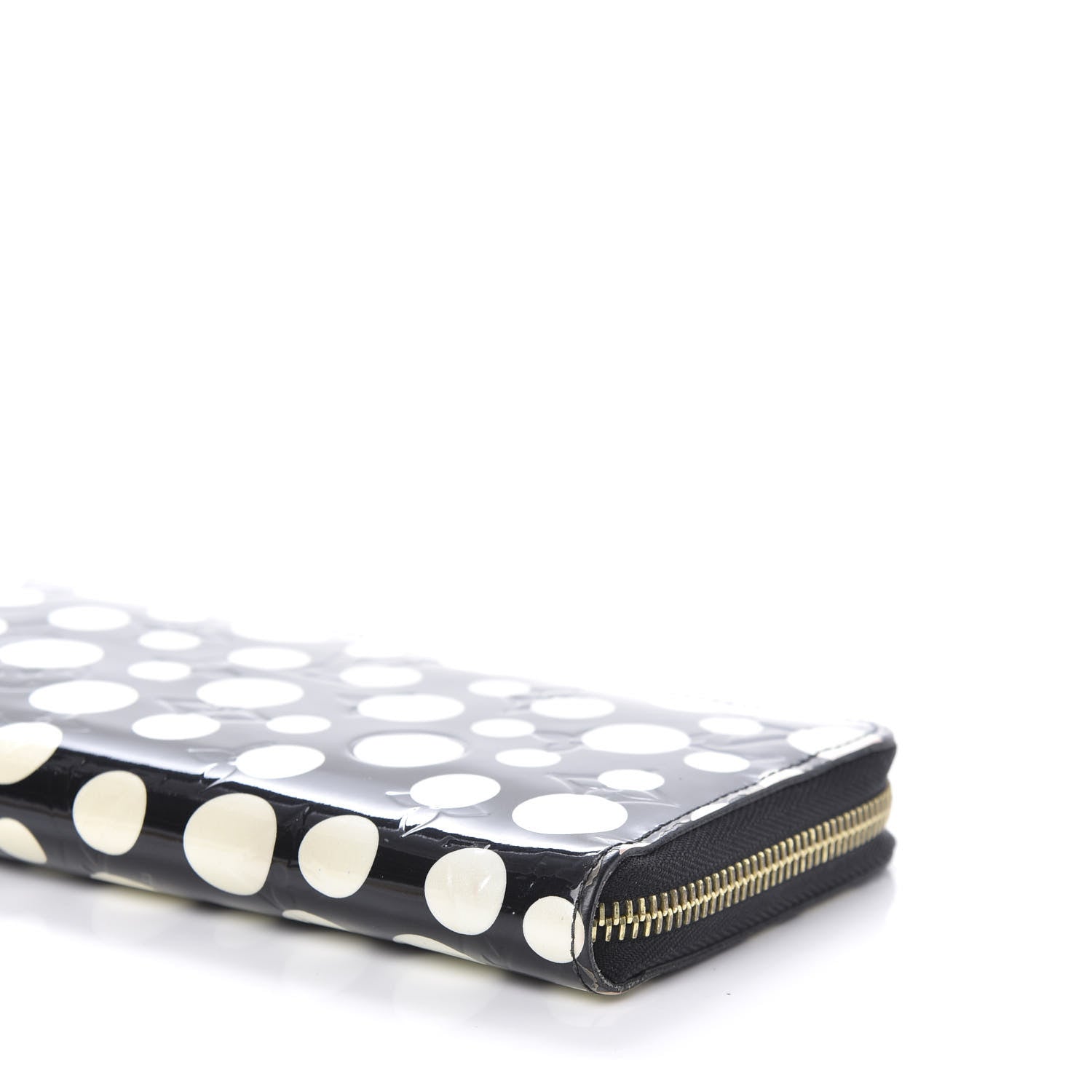 Louis Vuitton Vernis Kusama Infinity Dots Zippy Wallet Black 7 of 9