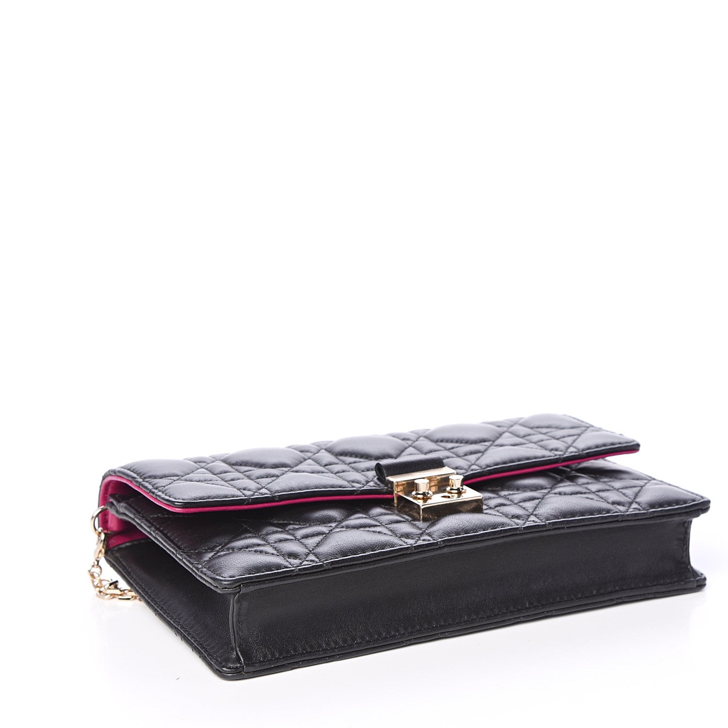 Christian Dior Lambskin Cannage Miss Dior Promenade Pouch Black 3 of 9
