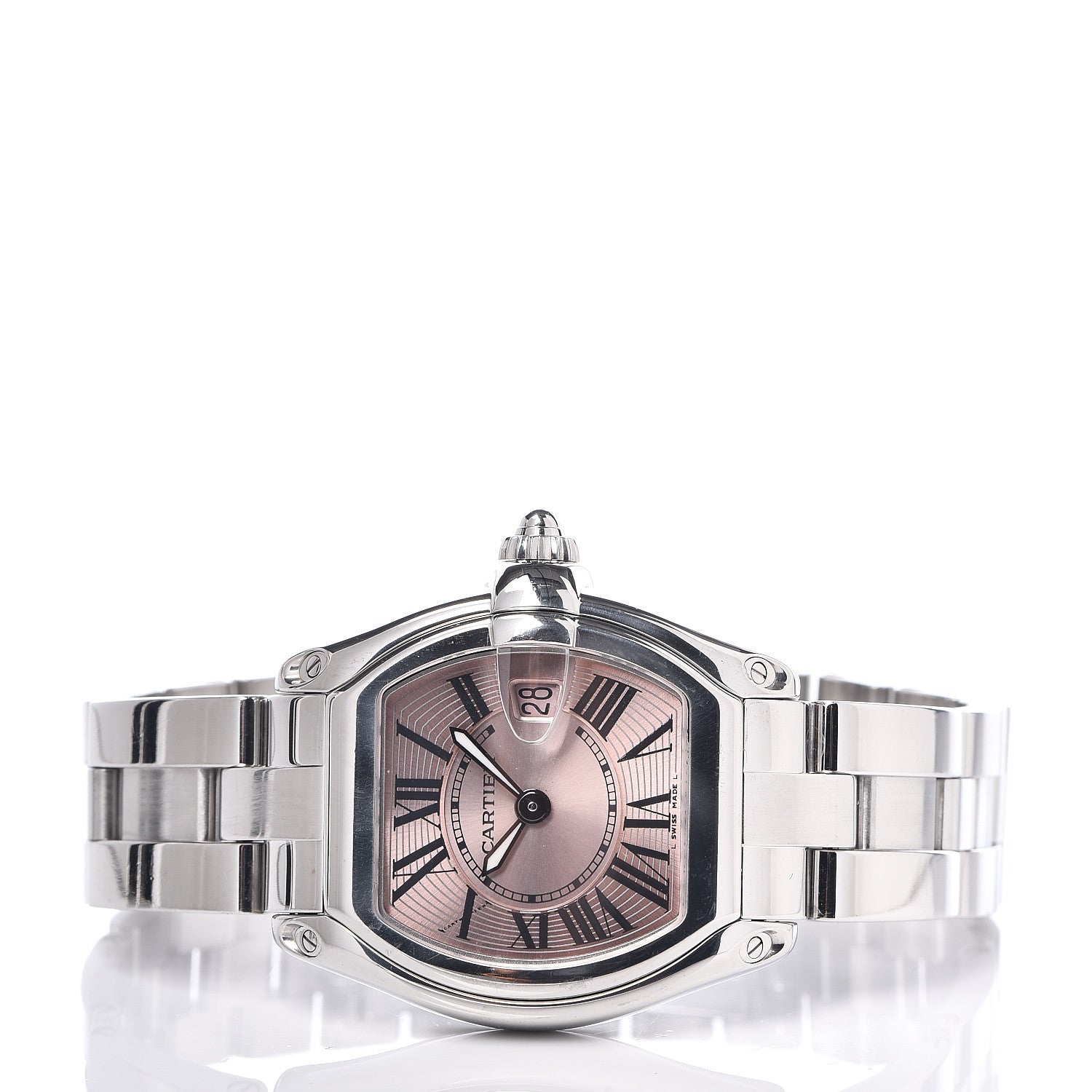 Cartier Stainless Steel 31mm Roadster Quartz Watch Pink 3 of 6