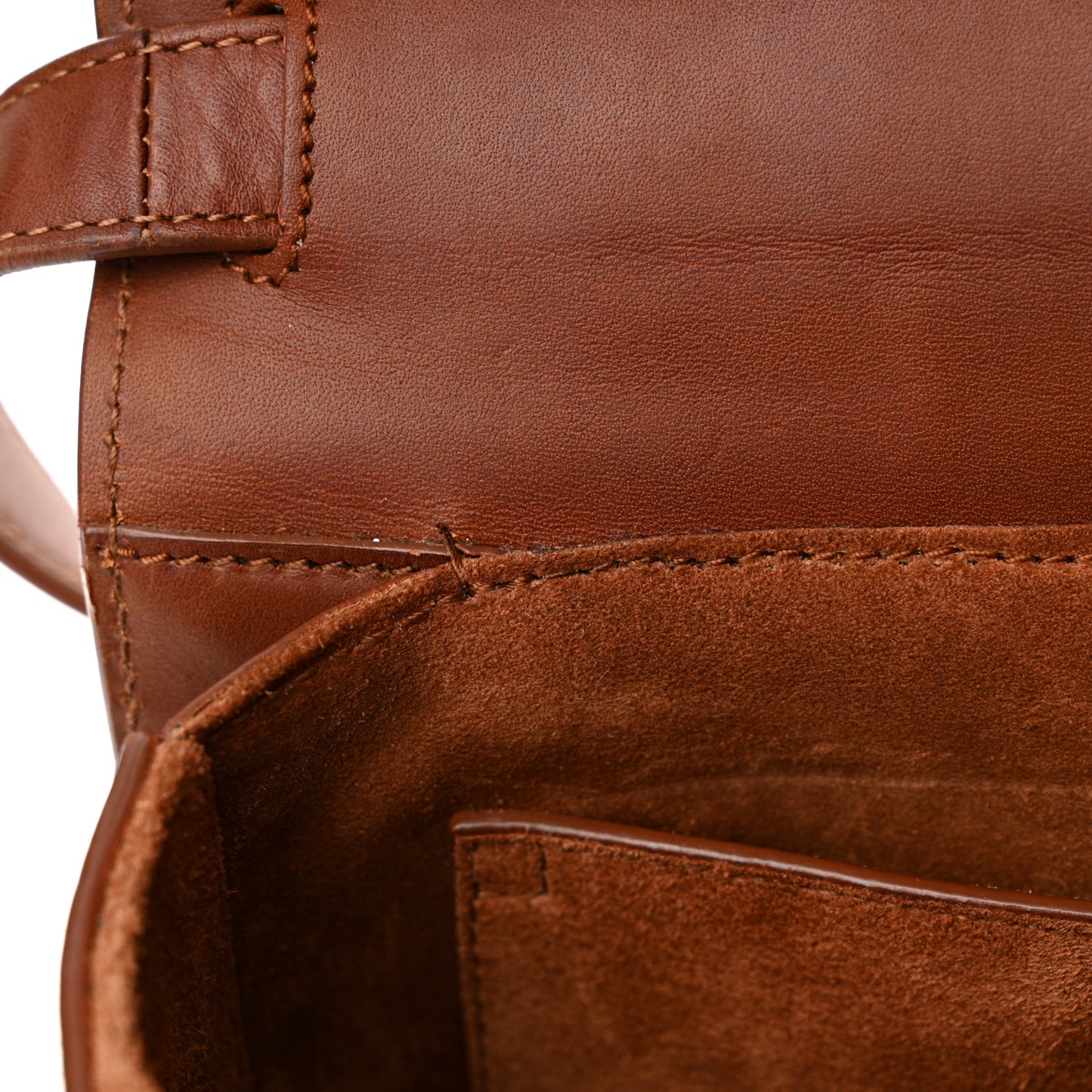 Linen Calfskin Medium Bellechasse Beige Cognac