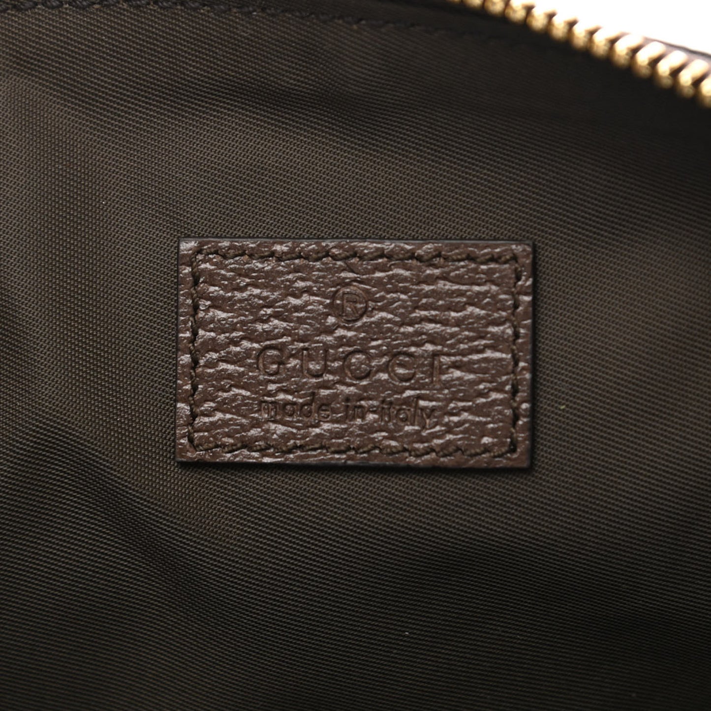 GG Supreme Monogram Textured Calfskin Web Large Ophidia Cosmetic Case Beige Ebony New Acero