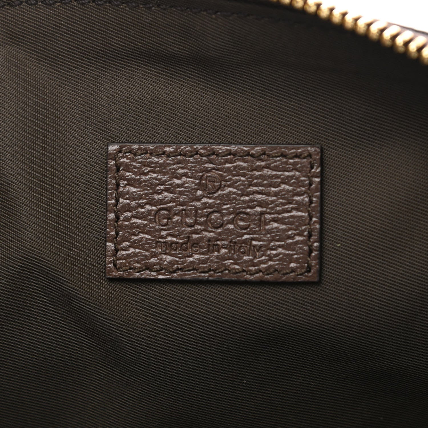 Gucci GG Supreme Monogram Textured Calfskin Web Large Ophidia Cosmetic Case Beige Ebony New Acero 6 of 8