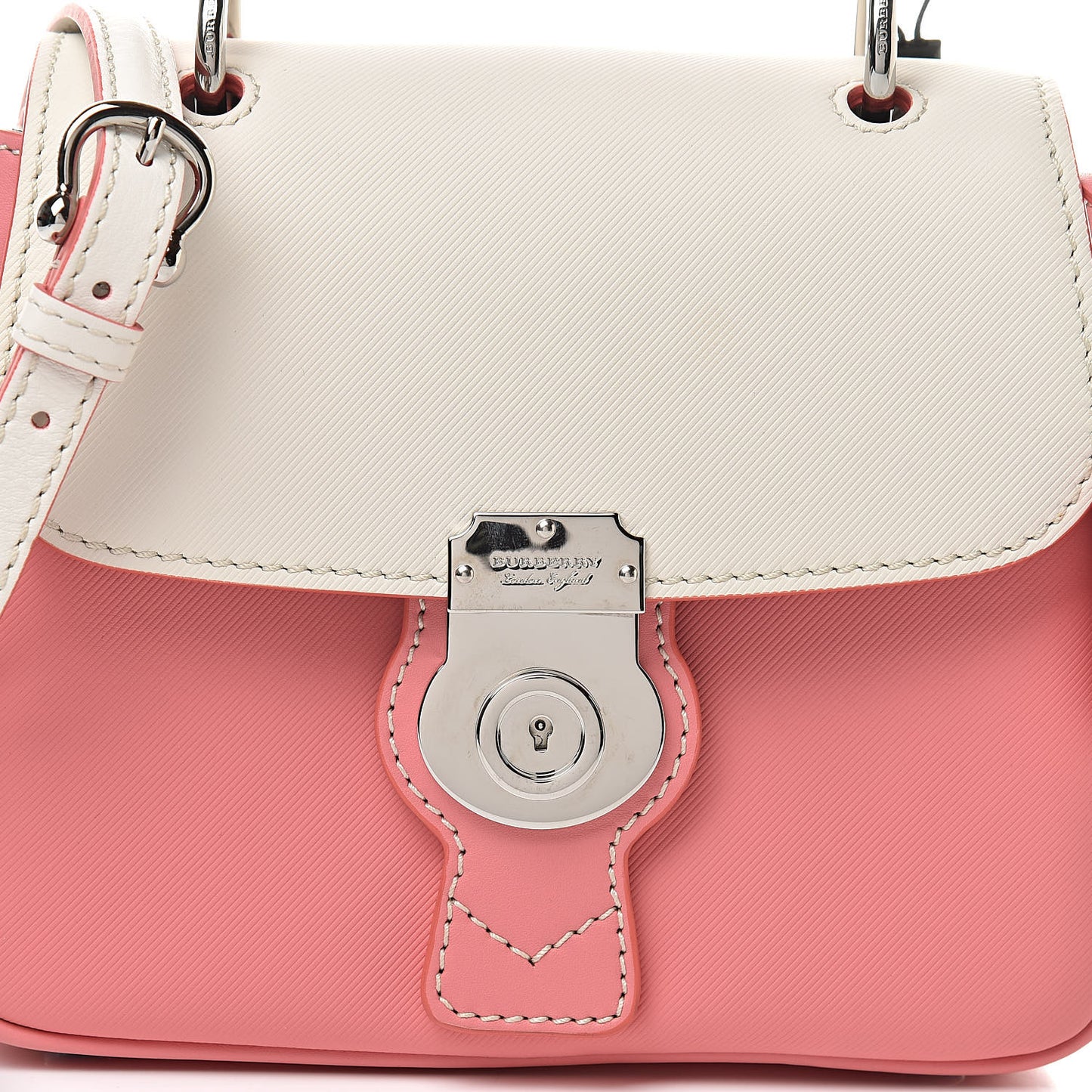 Trench Calfskin Small DK88 Top Handle Bag Sugar Pink Natural