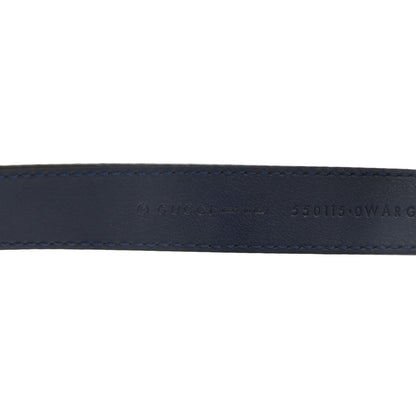 Gucci Calfskin Sylvie Stripe Torchon Double G 20mm Belt 85 34 Maritime Hibiscus Red Mystic White 3 of 6