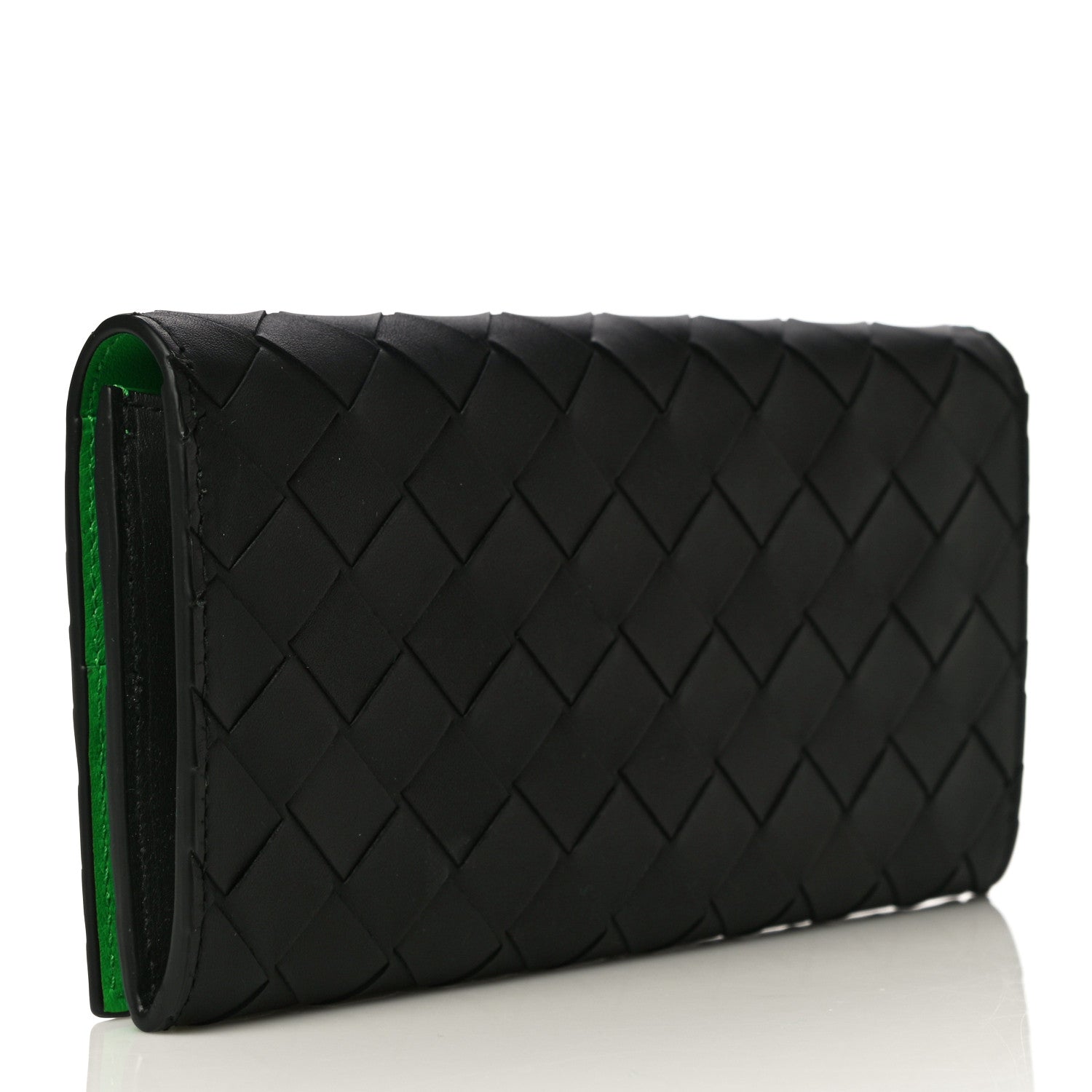 Bottega Veneta Nappa Intrecciato Long Wallet Black Grass 3 of 11