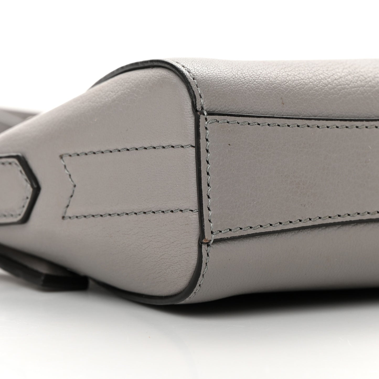 Sugar Goatskin Nano Antigona Pearl Grey