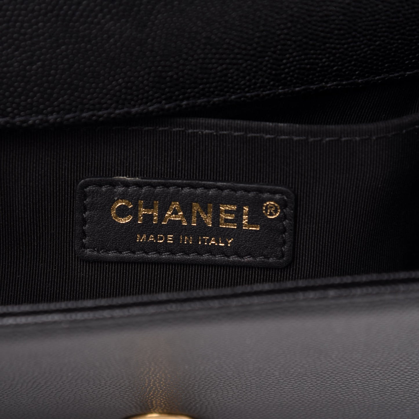 Caviar Quilted Small Boy Flap Black