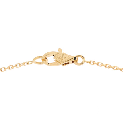 Van Cleef & Arpels 18K Yellow Gold Mother of Pearl Sweet Alhambra Butterfly Pendant Necklace 5 of 7