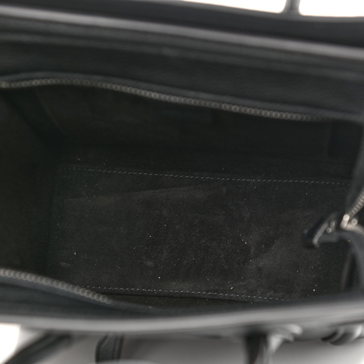 Drummed Calfskin Nano Luggage Black