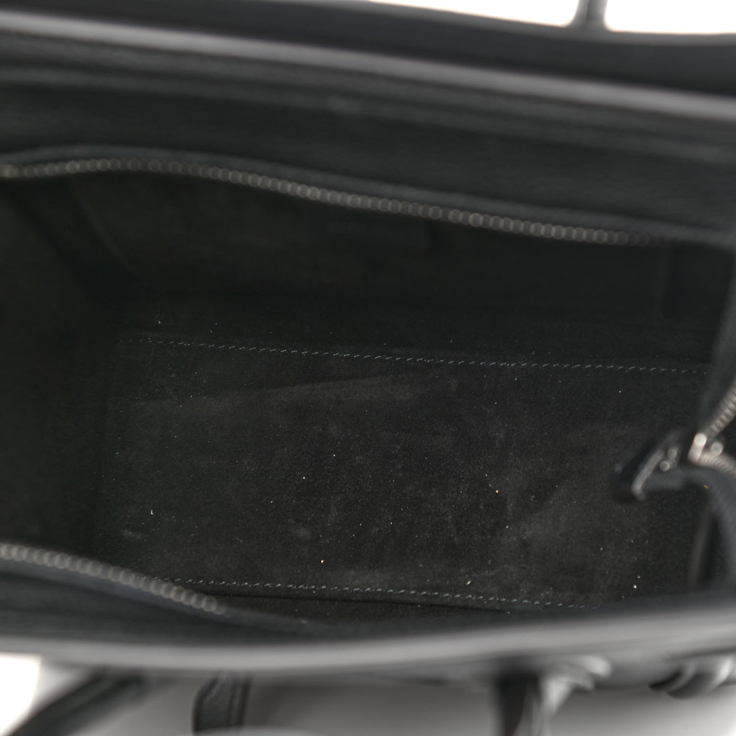 Celine Drummed Calfskin Nano Luggage Black 5 of 9