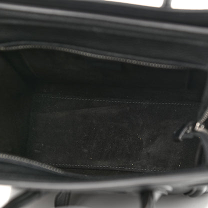 Celine Drummed Calfskin Nano Luggage Black 5 of 9