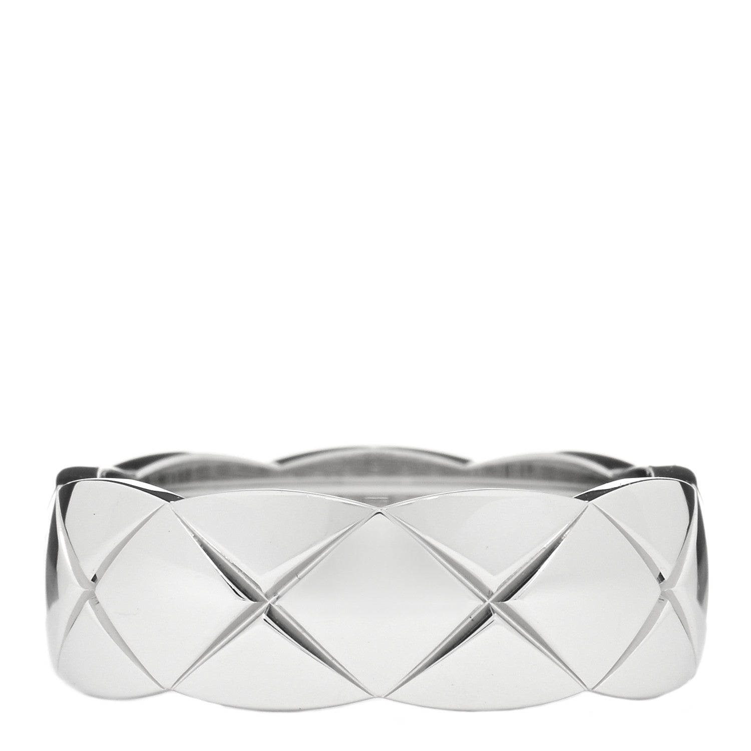 Chanel 18K White Gold Small Coco Crush Ring 53 6.5 3 of 4