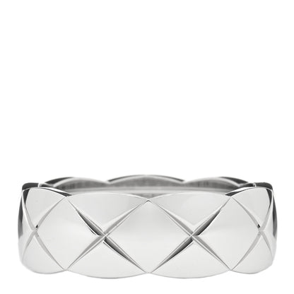 Chanel 18K White Gold Small Coco Crush Ring 53 6.5 3 of 4
