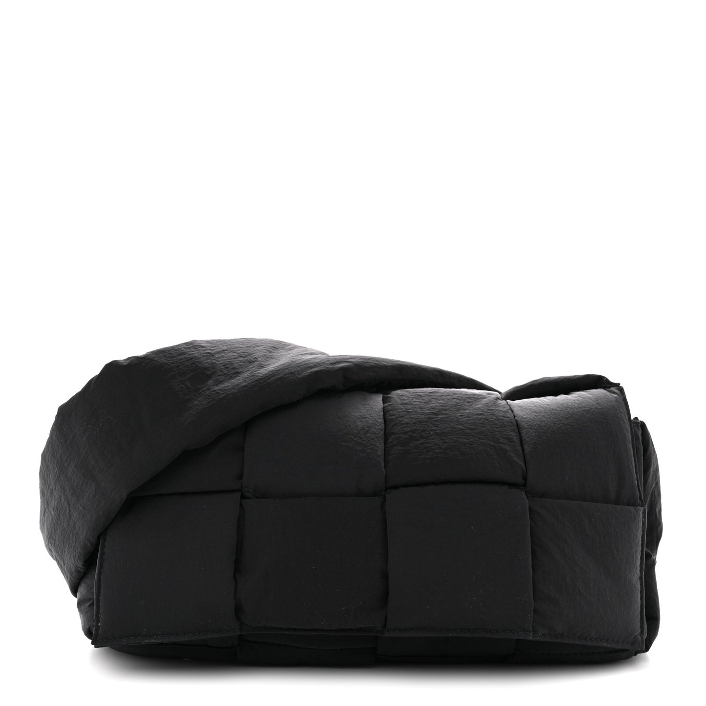 Nylon Intrecciato Padded Tech Cassette Bag Black