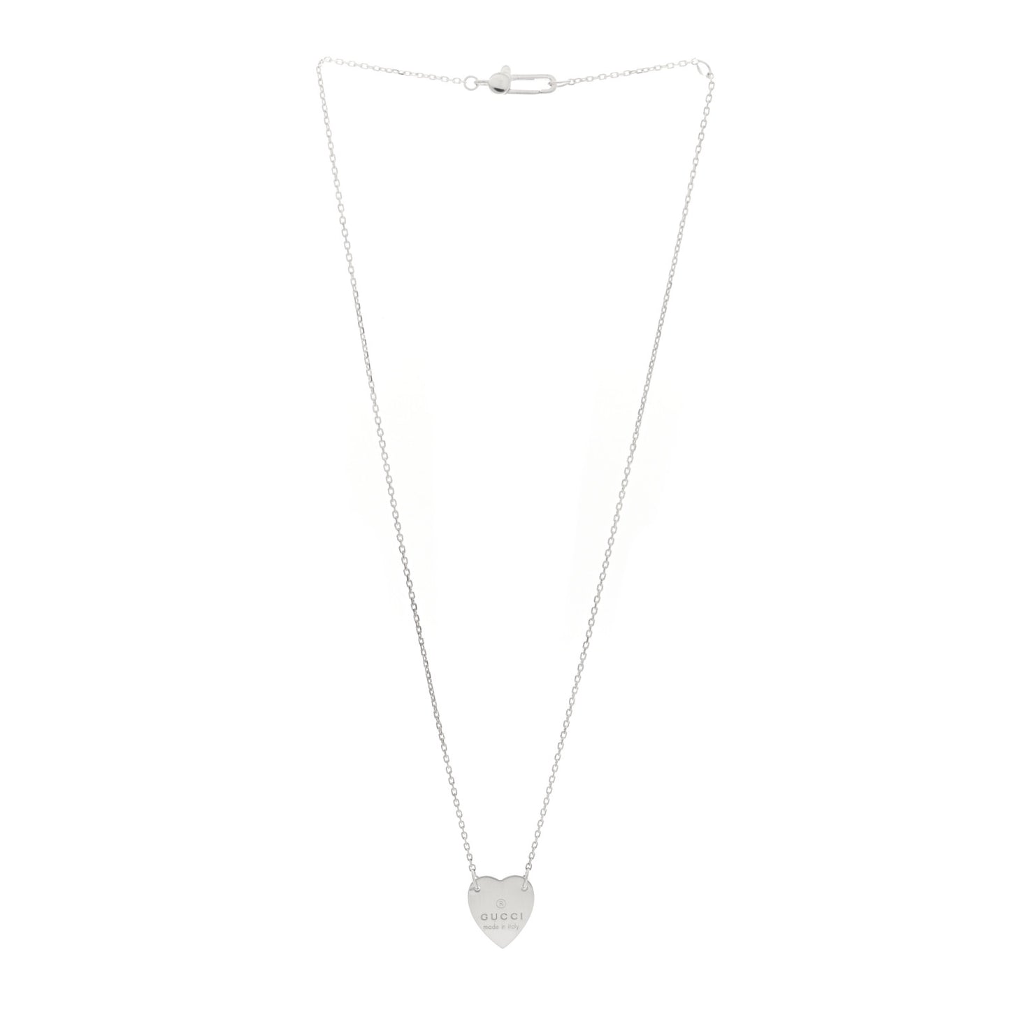 Sterling Silver Trademark Heart Pendant Necklace