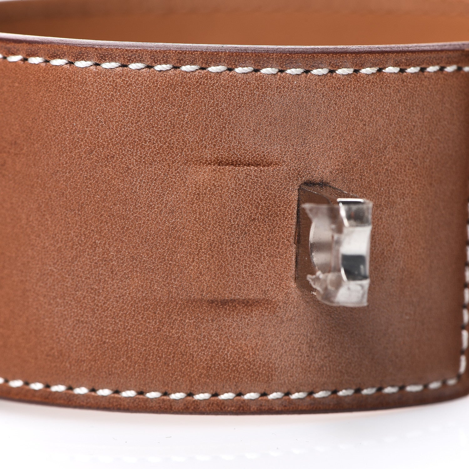 Hermes Barenia Collier De Chien CDC Bracelet L Fauve 8 of 9
