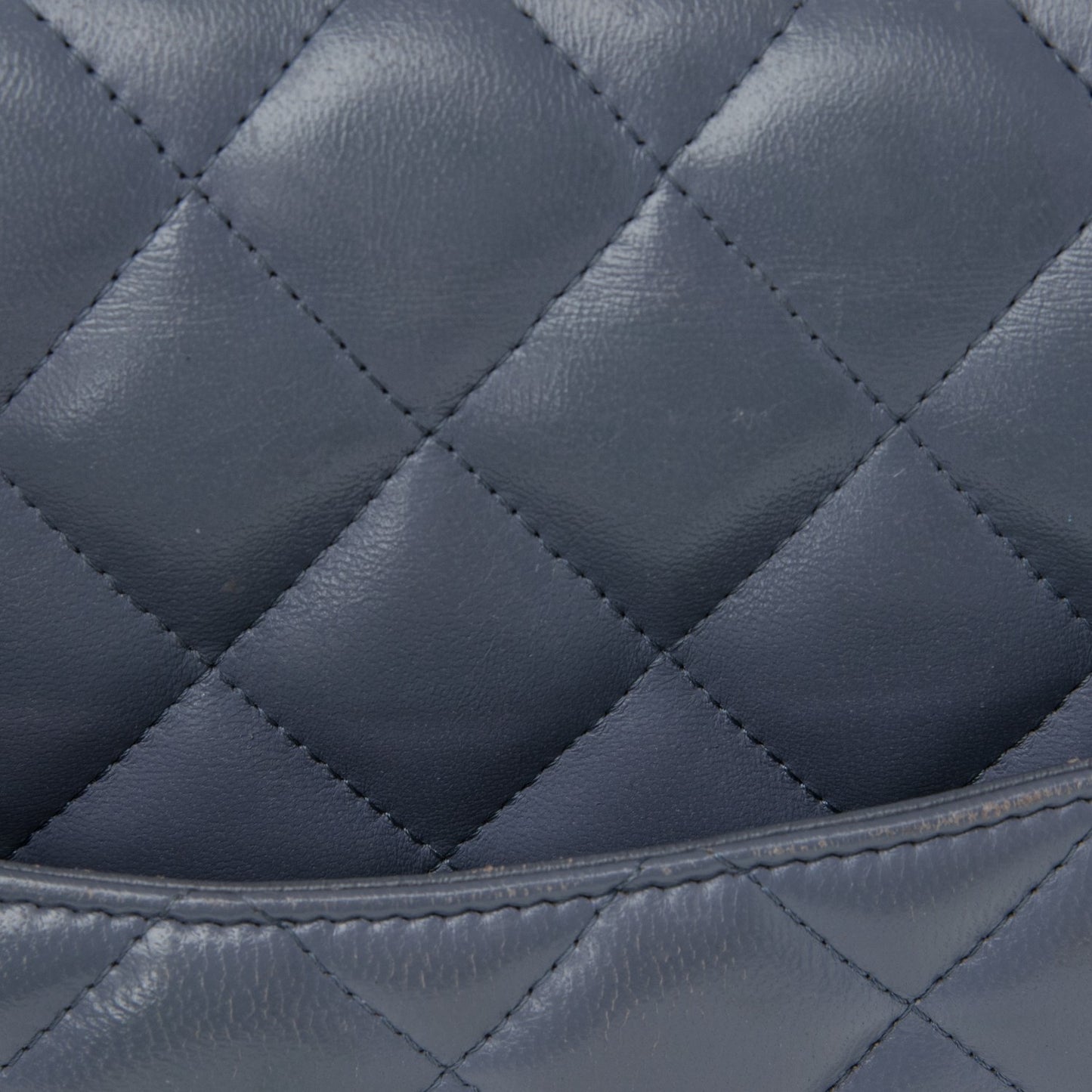 Lambskin Quilted Jumbo Double Flap Purple