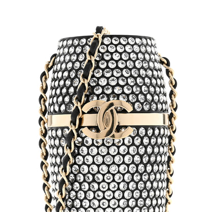 Chanel Metal Resin Lambskin Crystal Lipstick Case Long Necklace On Chain Silver Black Gold 8 of 11