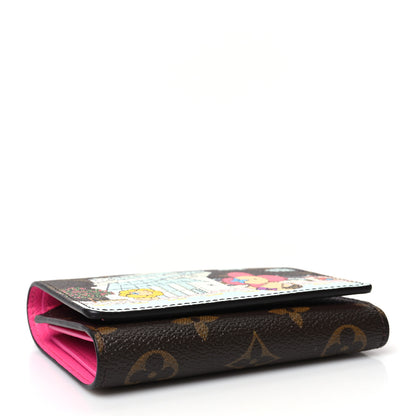 Louis Vuitton Monogram 2022 Christmas Animation Seoul Victorine Wallet Fuchsia 4 of 11