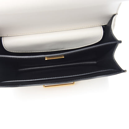 Prada City Calf Saffiano Cahier Bag Talco Black 4 of 8