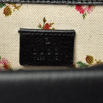 Gucci Calfskin Web Floral Embroidered Medium Dionysus Shoulder Bag Black 8 of 10