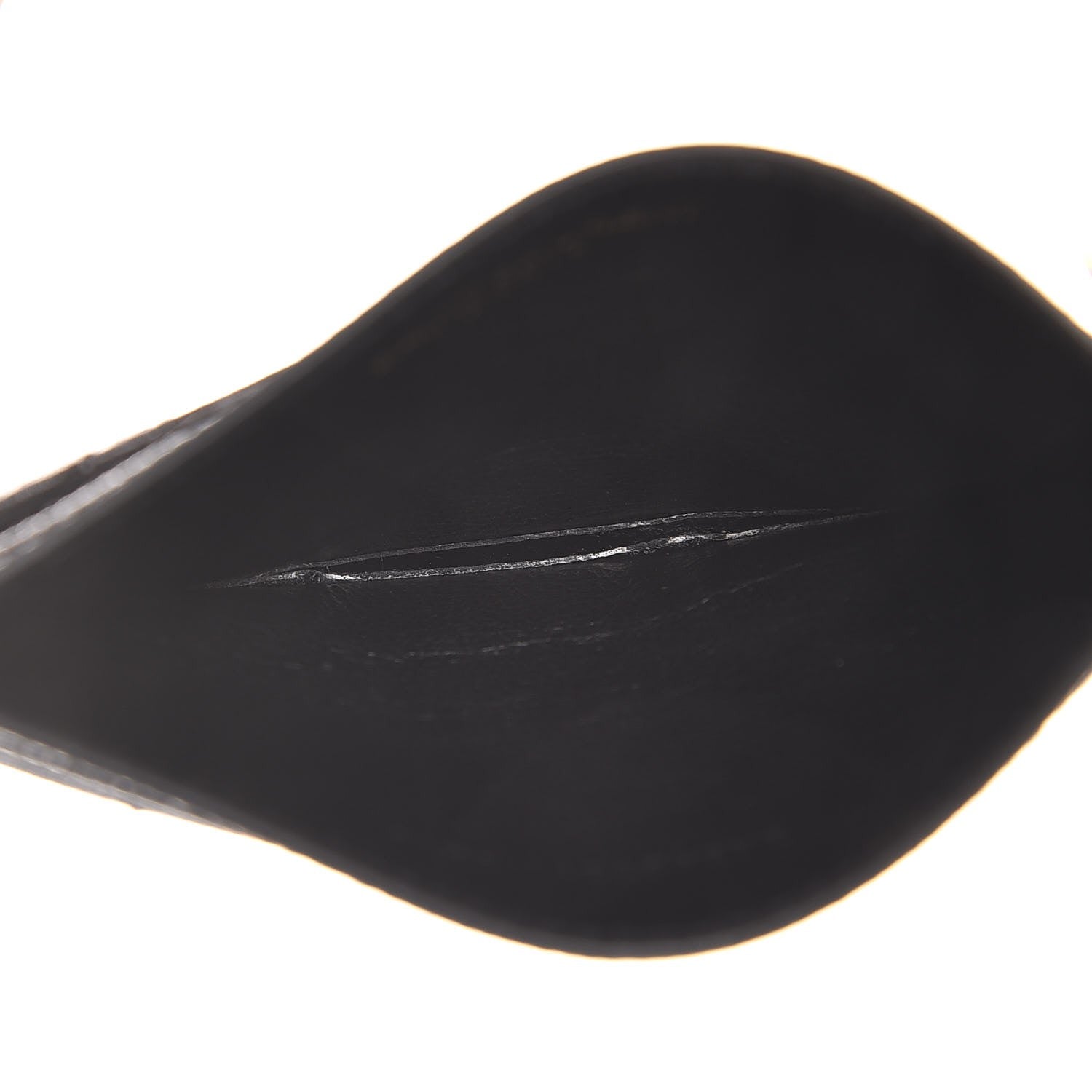 Saint Laurent Grain De Poudre Matelasse Chevron Monogram Credit Card Case Black 5 of 8