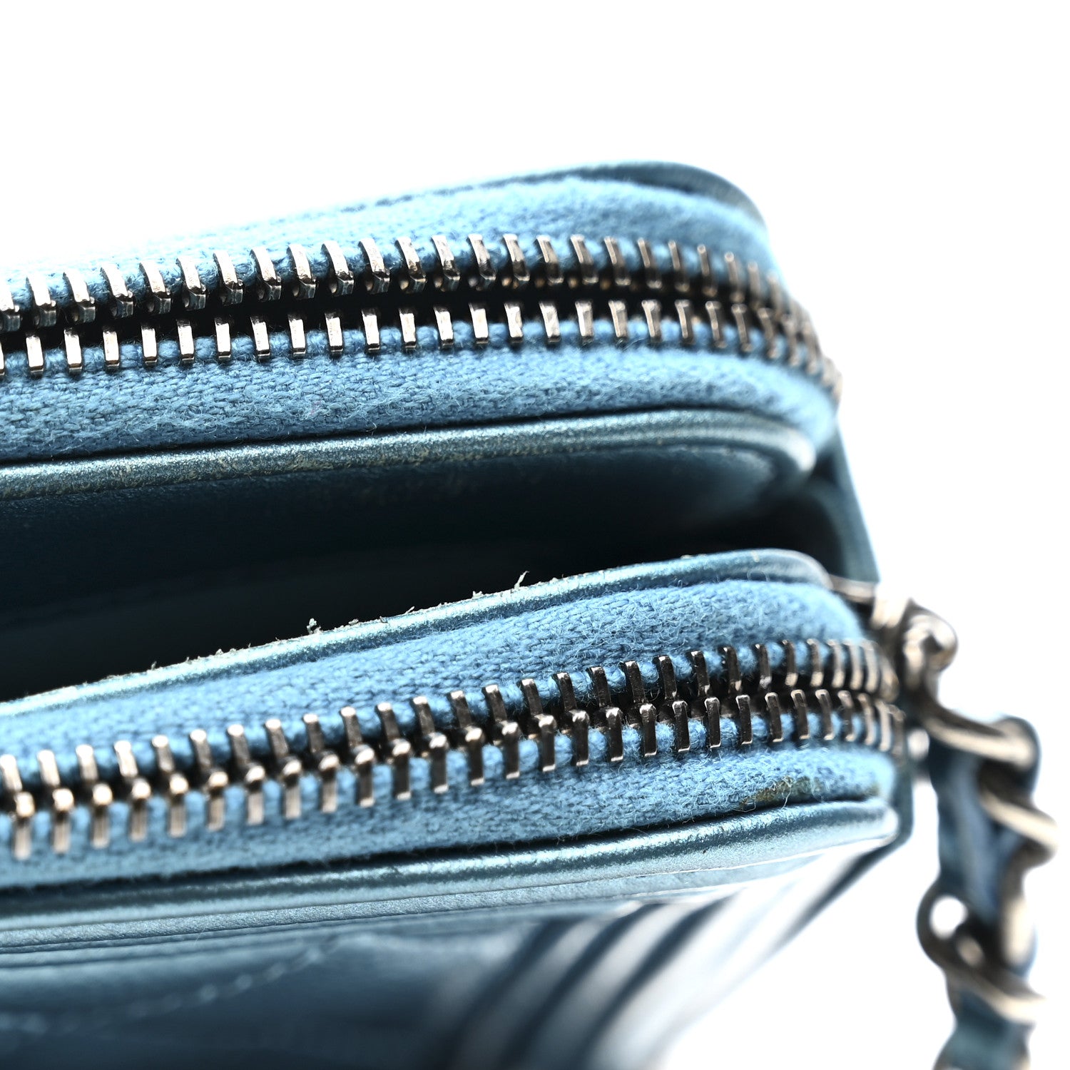 Chanel Metallic Caviar Quilted Small Boy Clutch With Chain Turquoise 15 of 16