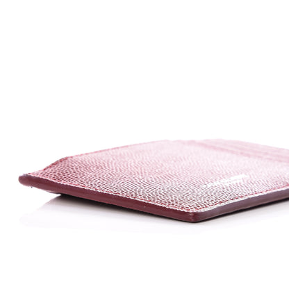 Saint Laurent Grained Calfskin 5 Fragments Zip Pouch Card Holder Burgundy 5 of 8