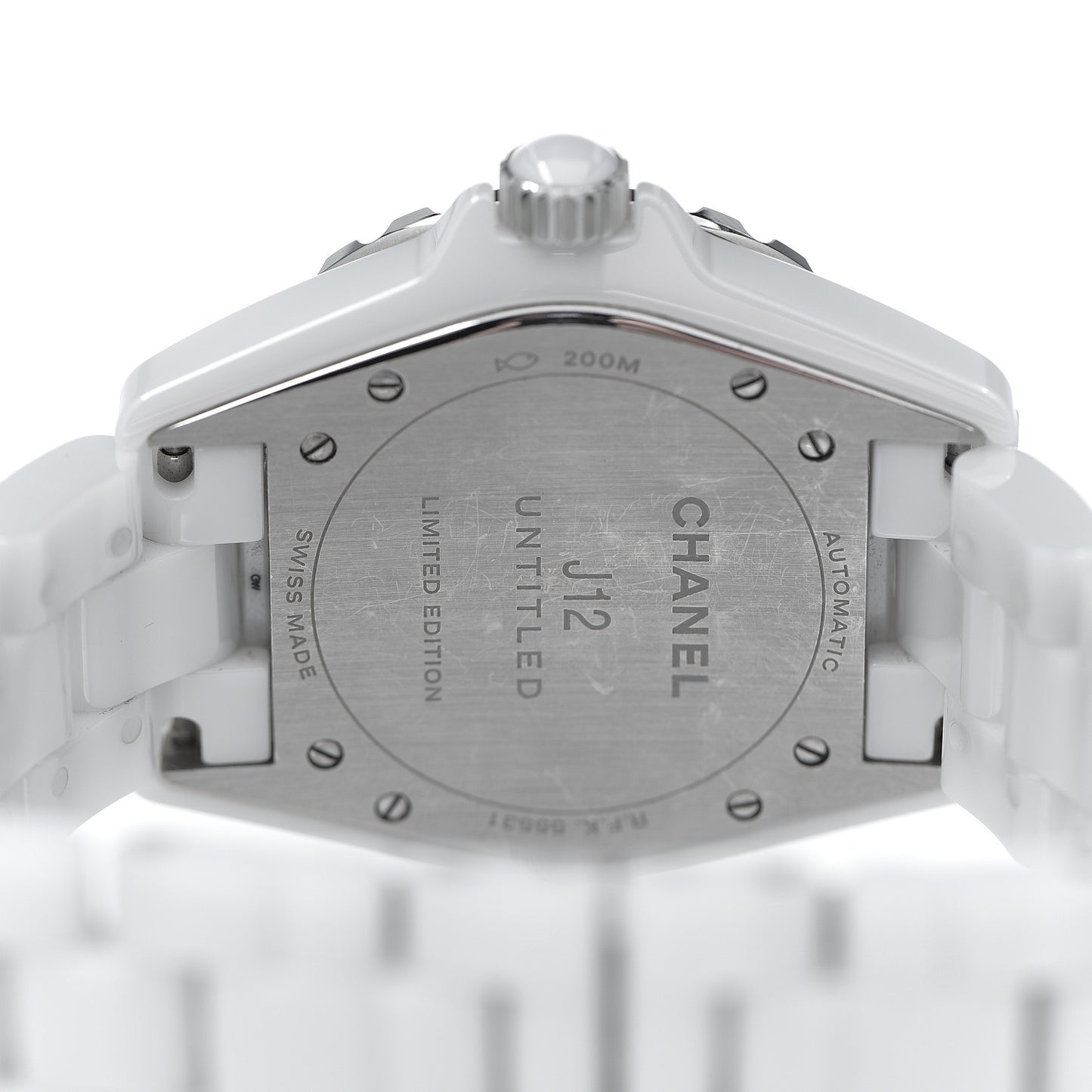 Stainless Steel Ceramic 38mm J12 Untitled Automatic Watch White