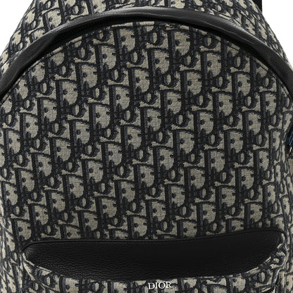 Christian Dior Oblique Calfskin Rider Backpack Beige Black 8 of 10