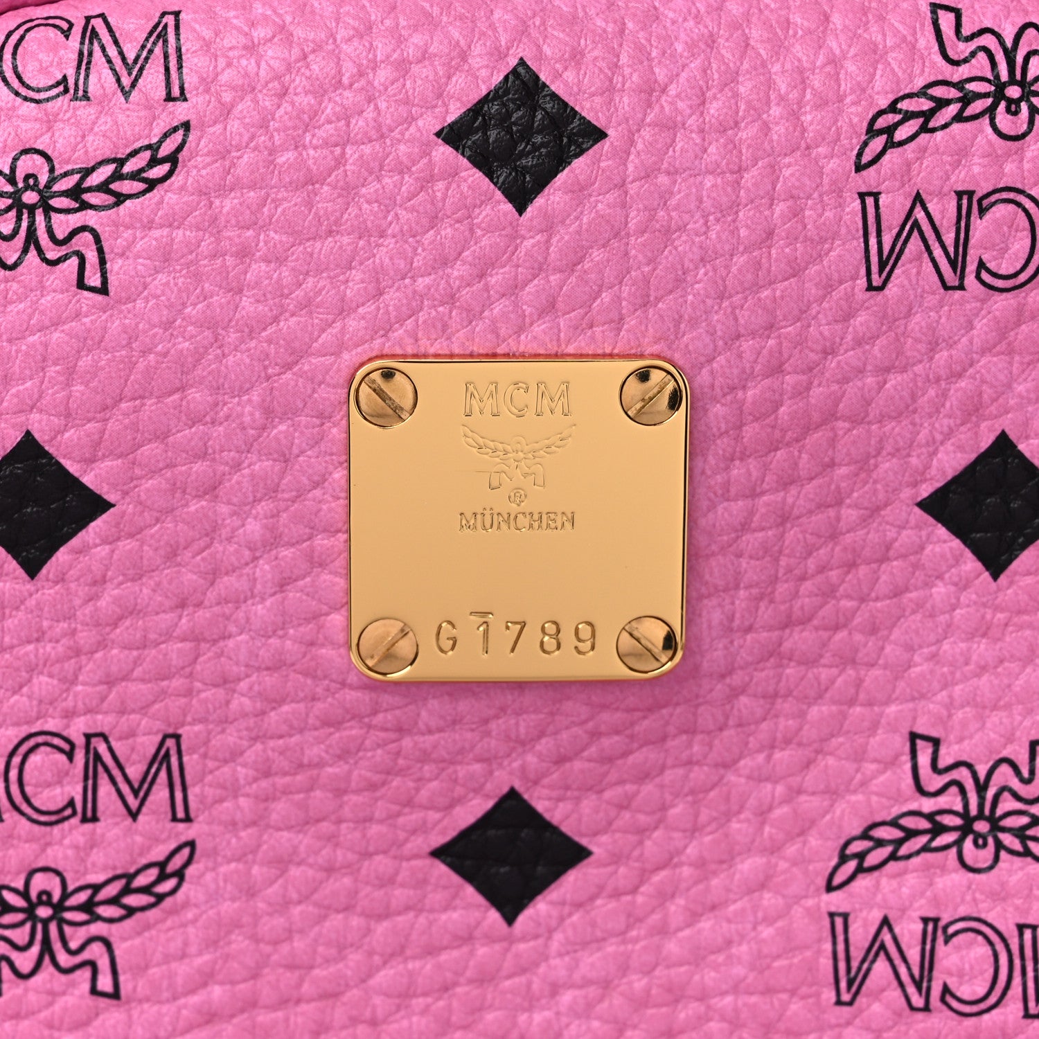 MCM Visetos Small Side Stud Stark Backpack Pink 9 of 9
