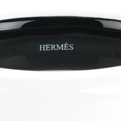 Hermes Lacquered Wood Ariodante Bracelet S White 3 of 5