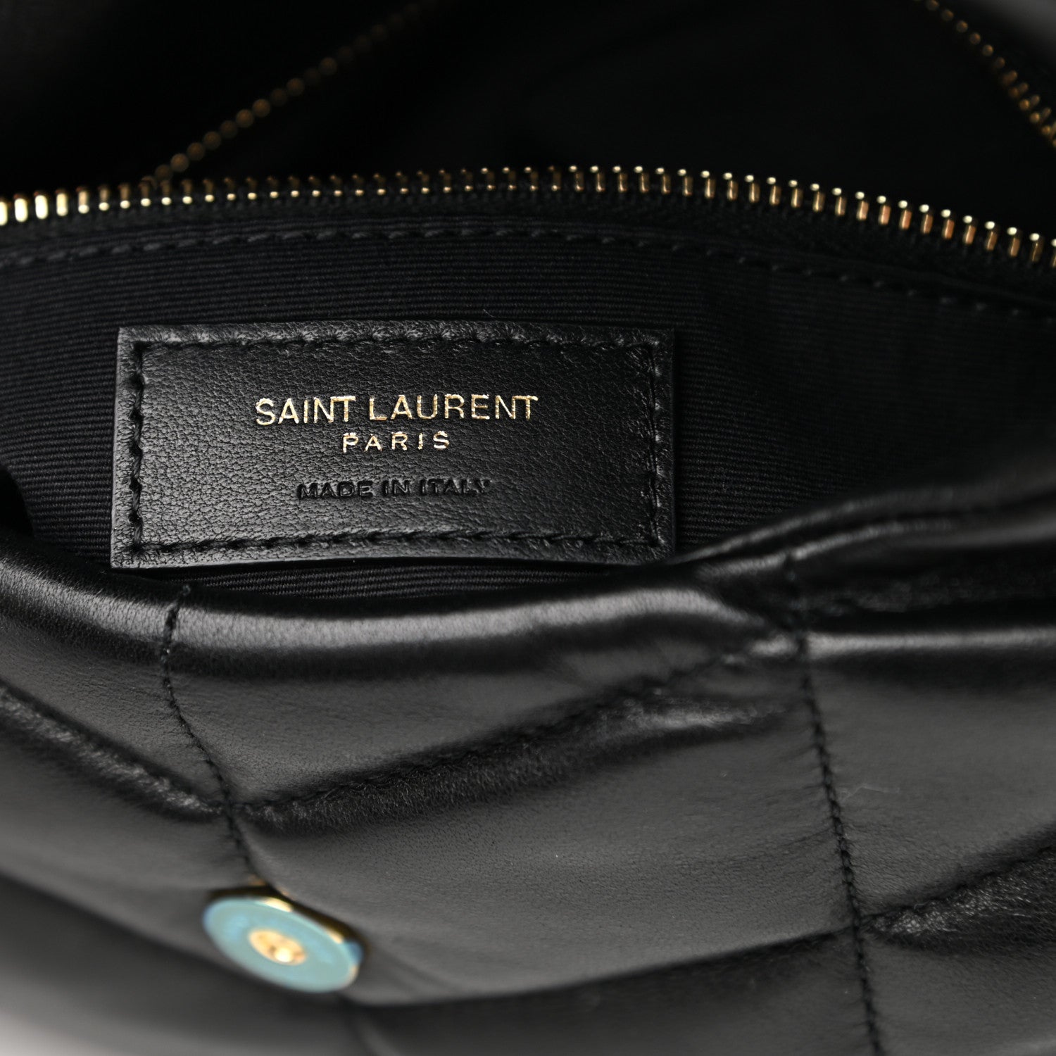 Saint Laurent Lambskin Quilted Toy Loulou Puffer Monogram Chain Satchel Black 7 of 11