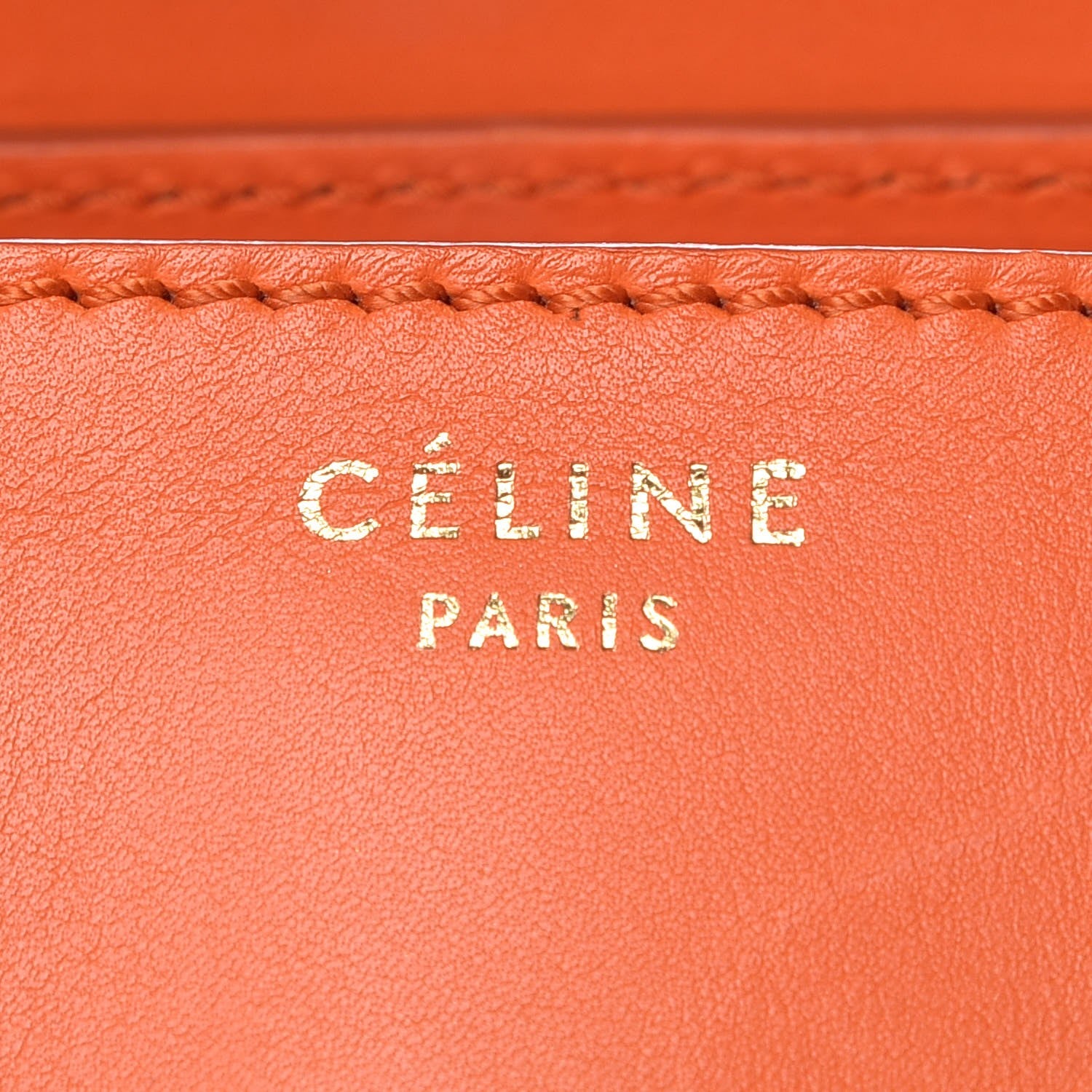 Celine Smooth Calfskin Mini Luggage Bright Orange 8 of 9