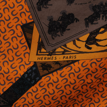 Hermes Cashmere Silk A Cheval Sur Mon Carre Shawl GM 140 5 of 9
