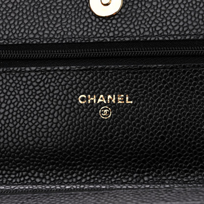 Chanel Caviar Quilted Wallet on Chain WOC Black 6 of 10