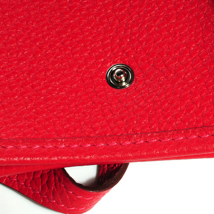 Hermes Taurillon Clemence Amazone Evelyne TPM Rouge Casaque Crevette 12 of 15